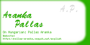 aranka pallas business card